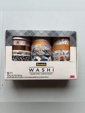 Scotch 15pk Expressions Washi Tape
Multicolor Decorative & Cute Tape Set for art